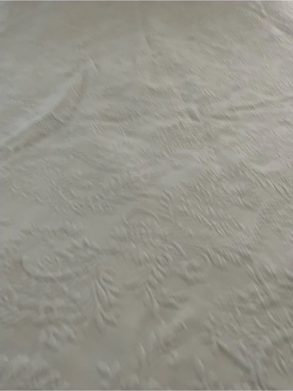 King Coverlet Floral Embossed White Rectangular Bedroom Bedding